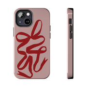 Valentine Ribbon Tough iPhone Case