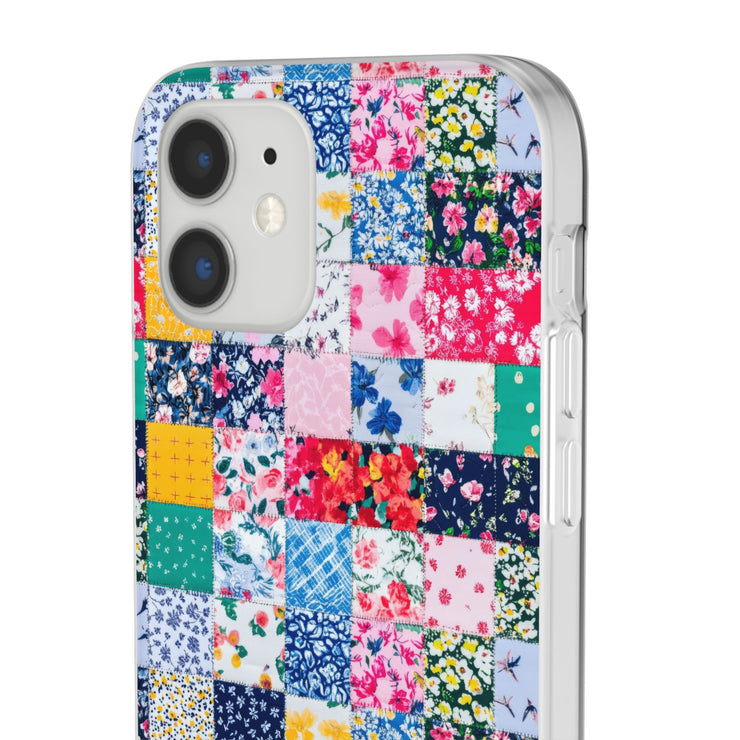 Collage Florals Stamps Flexi iPhone Cases