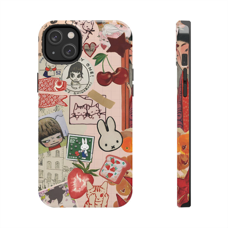 Collage Coquette Cherry Tough iPhone Case