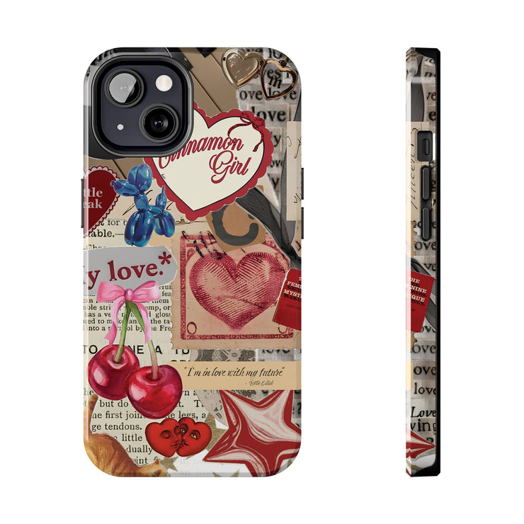 Cinnemon Girl Coquette Cherry With Bow Tough iPhone Case