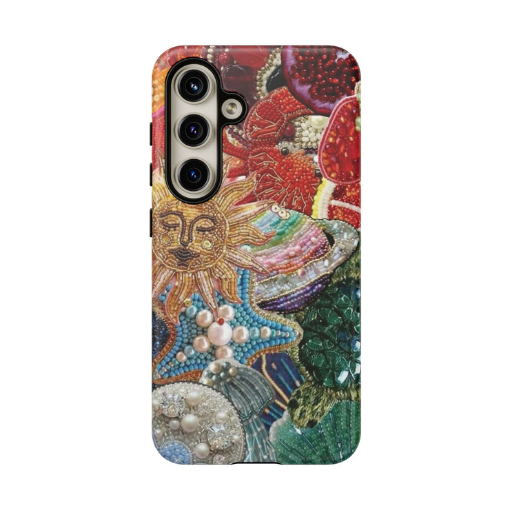 Vintage Mosaic Sun Samsung Cases