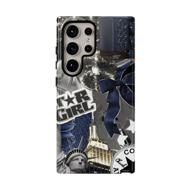 Star Girl Blue Collage Tough Samsung Cases