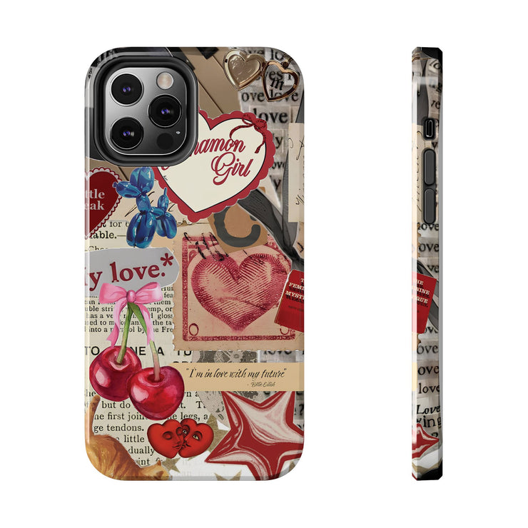 Cinnemon Girl Coquette Cherry With Bow Tough iPhone Case