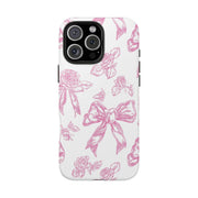 Pink Valentine Toile De Jouy Tough iPhone Case