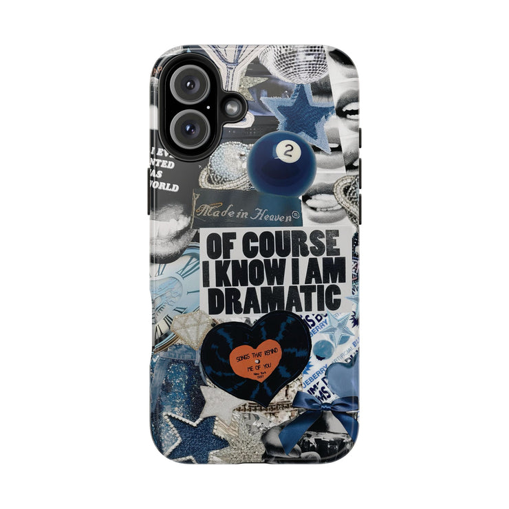 Blue Coquette 2 Ball Collage Tough iPhone Case