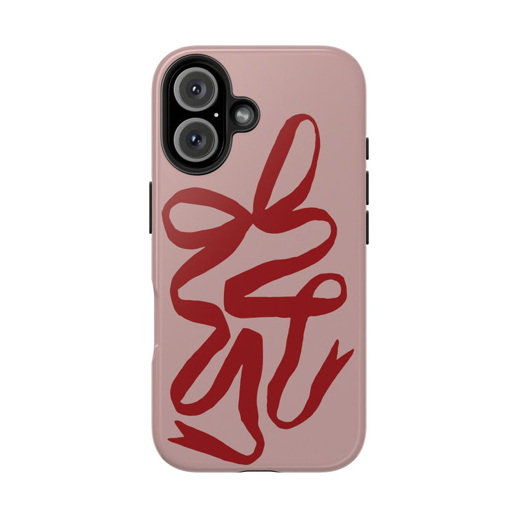 Valentine Ribbon Tough iPhone Case