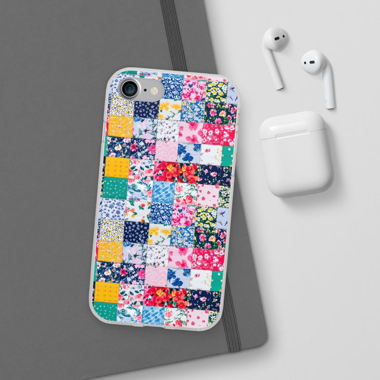 Collage Florals Stamps Flexi iPhone Cases